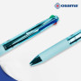 Stylo à Bille OSAMA 4 Couleurs Métallique - Encre Bleue, Rouge, Verte et Noire