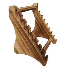 Présentoir à Couteaux en Bois à 8 Niveaux - Organisateur Compact