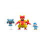 Pack de Figurines Pokémon 3 en 1 - Tiplouf, Feuforêve, Magmar