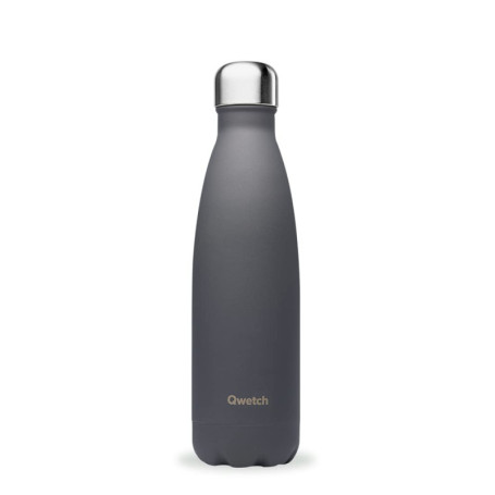 Bouteille Isotherme Qwetch 500ml - Granite Gris, 24h Froid, 12h Chaud
