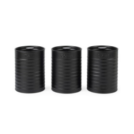 Ensemble de 3 bidons de rangement Russell Hobbs en acier noir