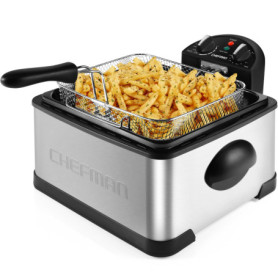 Friteuse Profonde Chefman 4.5L avec Panier - Idéale pour la Cuisine à Domicile