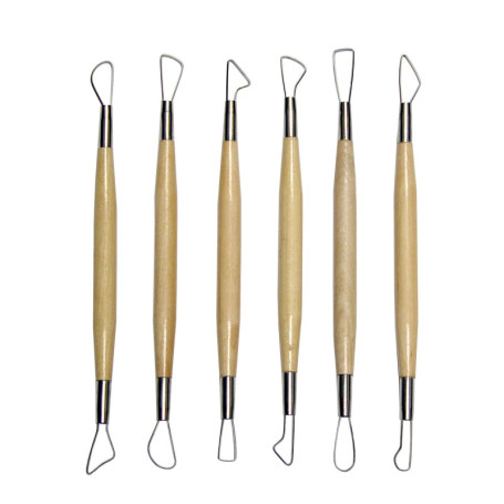 Set de 6 Mirettes en Bois Royal & Langnickel - Outils de Sculpture 20 cm