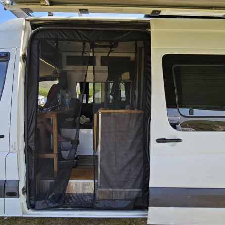 Moustiquaire Coulissante pour Porte de Camping-Car Mercedes Sprinter - Protection Anti-Insectes