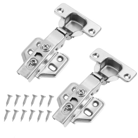 Charnière Invisible Oderra pour Porte de Placard - 2PC avec Amortisseur et Fermeture Automatique