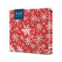 Serviettes en Papier Noël - 20 Unités 33x33 cm - Motifs Flocons de Neige Rouge