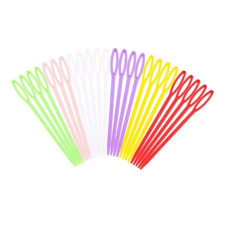 Aiguilles à Coudre en Plastique Multicolores - 50 PCS pour Couture et Tricot