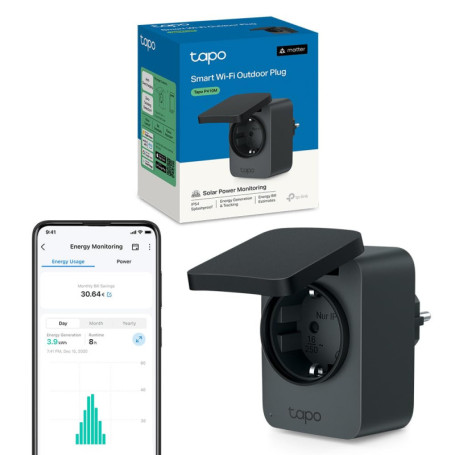 Prise Connectée Extérieure Tapo P410M - WiFi, IP54, Compatible Alexa et Google Home