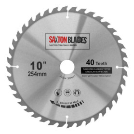 Lame de Scie Circulaire Saxton TCT 254 mm - Compatible Bosch, Makita, Dewalt