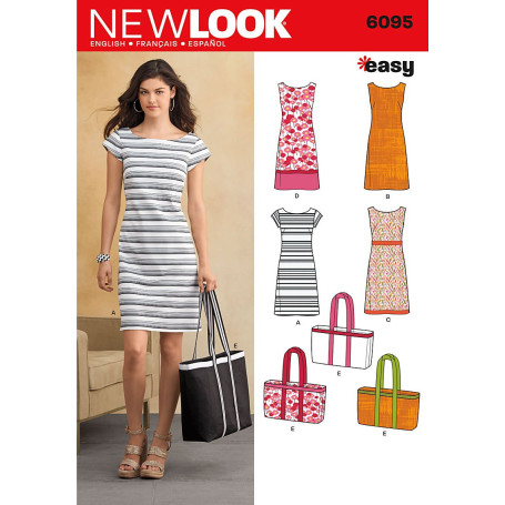 Patron de Couture Robe New Look NL6095 - Multicolore