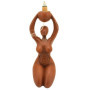 Brûleur d'Encens Spiral Goddess Tribute en Résine Marron - 18 cm