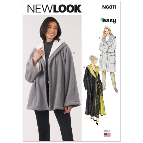 Manteau à Capuche Décontracté New Look UN6811A pour Femme