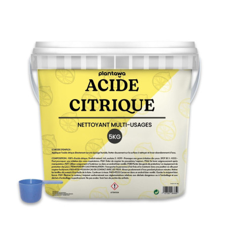 Poudre d'Acide Citrique 5kg - Nettoyant Universel 100% Pur