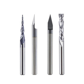 Lot de 4 Fraises en Carbure 1/8" pour Défonceuse - Gravure Bois et Rainurage