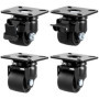 Roulette Charge Lourde QWORK 50mm avec Freins - Lot de 4 pour Meubles et Transport