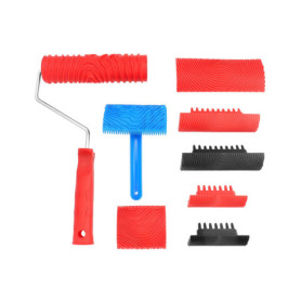 Ensemble d'outils à grain de bois QWORK - 8 pièces pour décoration murale et meubles