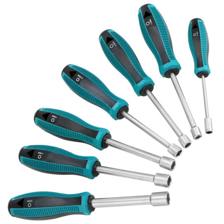 Kit de 7 Clés à Douille et Tournevis Hexagonal QWORK - 6 à 12 mm