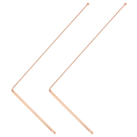 Baguettes de Radiesthésie en Cuivre Pur QWORK - Set de 2 pour Divination