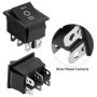 Lot de 6 interrupteurs à bascule ON-OFF-ON DPDT QWORK - 16A 250VAC