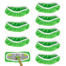 Chiffons Humides Réutilisables en Microfibre QWORK - 8 Pièces pour Serpillères Swiffer