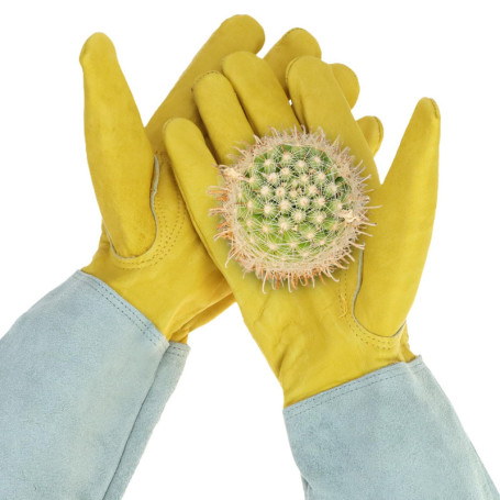 Gants de jardinage en cuir résistants aux épines - Taille M