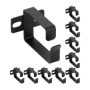 QWORK - 10 Supports de Gestion des Câbles avec Vis pour Armoire Réseau 19 pouces
