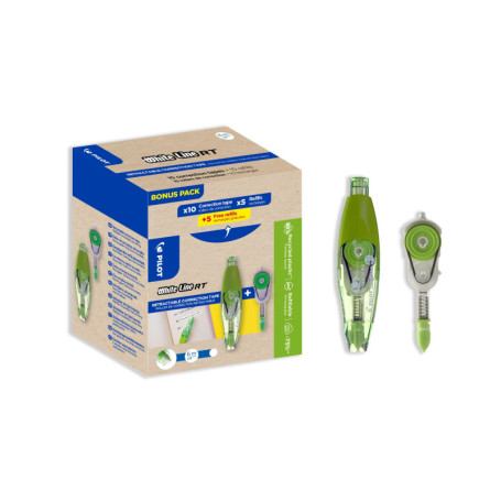 Pack de 10 Correcteurs à Bande Rechargeables PILOT WHITELINE RT