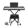 Alesis Melody 61 Piano Numérique 61 Touches pour Débutants avec Haut-Parleurs, Support, Banc, Casque, Pupitre, 300 Sons et des L