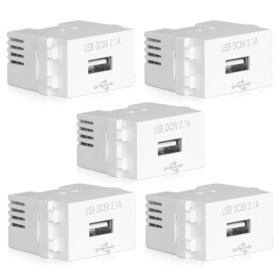 Adaptateur USB 220V à 5V 2,1A - Chargeur Compact pour Appareils Mobiles