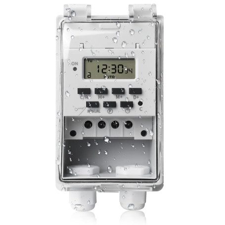 Minuteur Numérique Programmable 220V avec Couvercle Étanche - Interrupteur à Relais 10A
