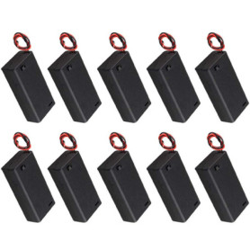 Boîte de Support de Batterie YIXISI pour 2 Piles AA avec Interrupteur - Lot de 10