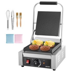 Gril Panini Électrique VEVOR 1800 W avec Plaque Émaillée et Contrôle de Température