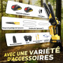 Mini Tronçonneuse à Batterie 6 Pouces, 1000W Brushless Tronconneuse Electrique Sans Fil pour Jardin, 4000mAh Tronçonneuse Elague