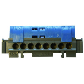 Bornier de Répartition Isolé Legrand 8 Connexions 16mm² - Bleu