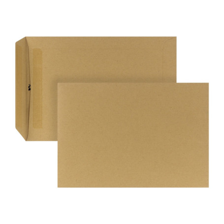 Lot de 500 enveloppes C5 autocollantes marron pour expédition