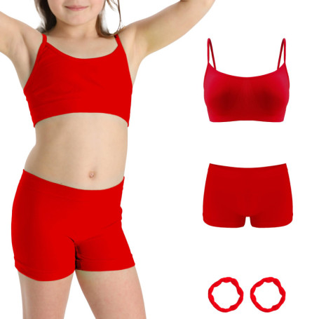 Ensemble Fille Risalti en Microfibre - Brassière, Culottes et Shorty Confortables