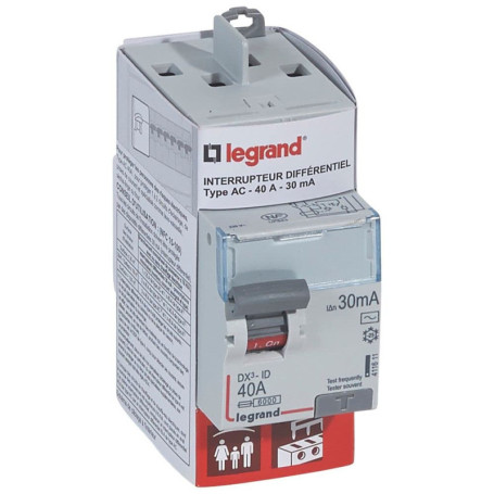 Interrupteur Différentiel Bipolaire Legrand 40A 30mA Type AC