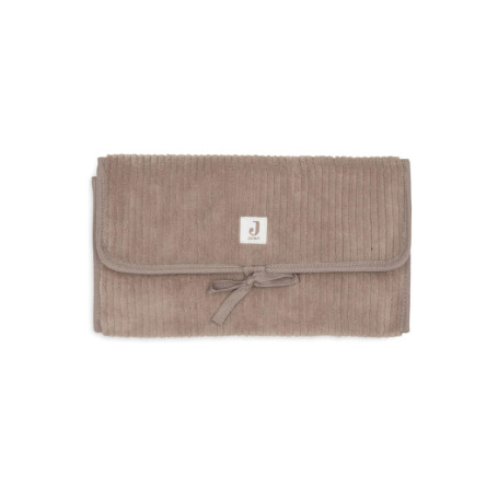 Matelas à Langer Nomade Jollein Cloudy Rib - Milky Coffee avec Poches Pratiques