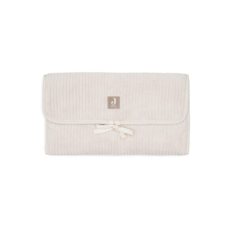 Matelas à Langer Nomade Jollein Cloudy Rib - Oatmeal avec Poches Pratiques