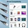 Câble Chargeur Multi USB 3 en 1 Nylon 1.2M pour iPhone et Android