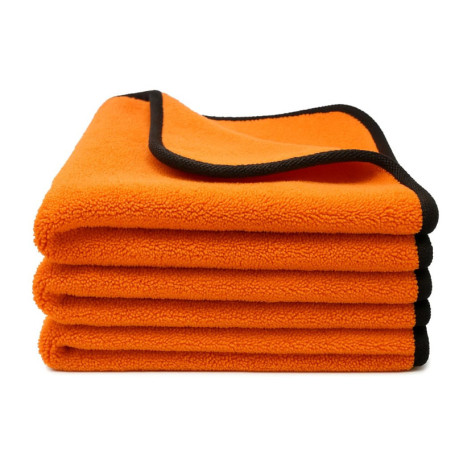 Kemes Lot de 3 Chiffons en Microfibre Orange - 600 g/m², Ultra Absorbants