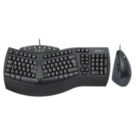 Ensemble Clavier et Souris Ergonomiques Perixx PERIDUO-512B - Confort Optimal pour PC