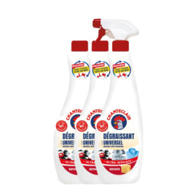 Chanteclair Dégraissant Universel au Savon de Marseille - Spray 600 ml + 2 Recharges