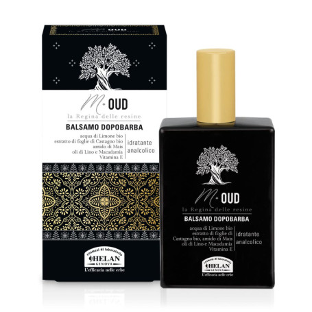 Baume Après-Rasage Hydratant Helan M Oud pour Homme - Soin Apaisant Barbe et Visage 75 ml
