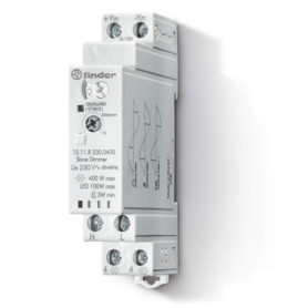 Variateur de lumière Finder 151182300400PAS pour lampes Halogène, CFL et LED
