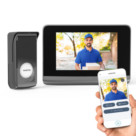Visiophone V500 Connect Somfy - Interphone Vidéo avec Écran 7 pouces et Vision Nocturne
