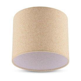 Abat-jour moderne en lin taupe - 20 cm pour lampes E27