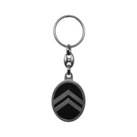 Porte-clés Citroën en métal noir - Accessoire officiel