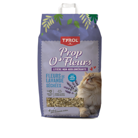 Litière Naturelle pour Chat Aimé - Fleurs de Lavande et Paille - 6L