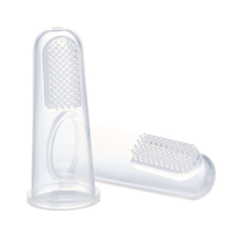 Doigtiers en Silicone pour Bébé - Lot de 2 - Brossage Doux et Massage des Gencives
